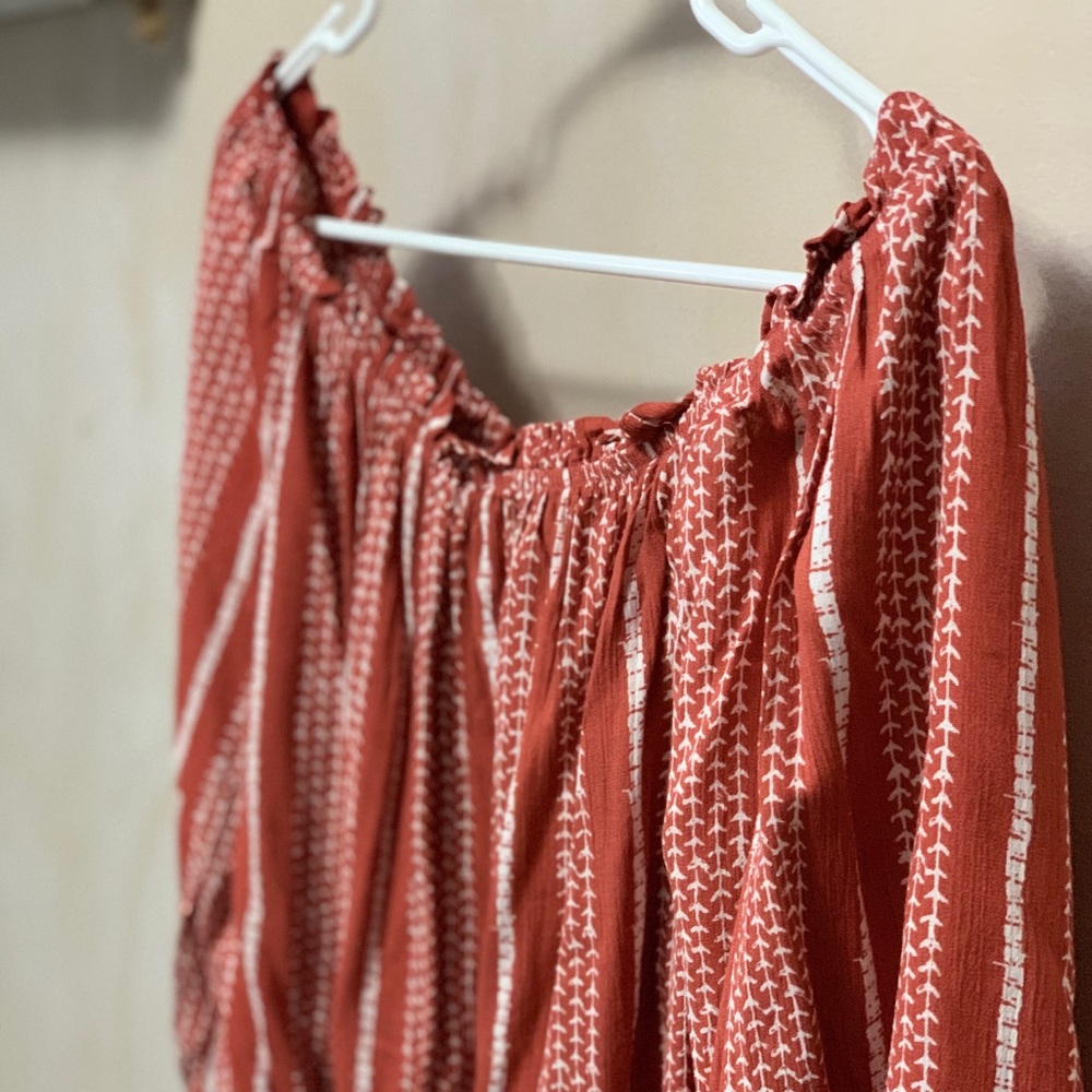 Brand new with tags over the shoulder top